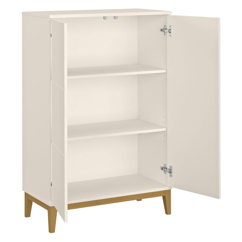 Pelle høyskap 80x121 cm - Kasjmir og eik - Oppbevaring - Oppbevaringsmøbler - Sideboard & skjenker
