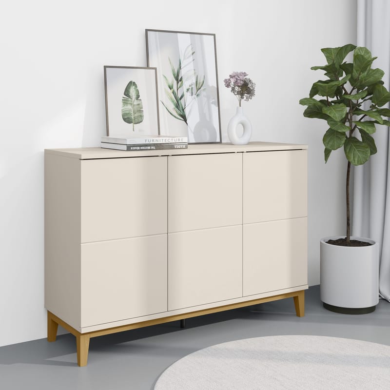 Pelle skjenk 120x85 cm - Kasjmir og eik - Oppbevaring - Oppbevaringsmøbler - Sideboard & skjenker