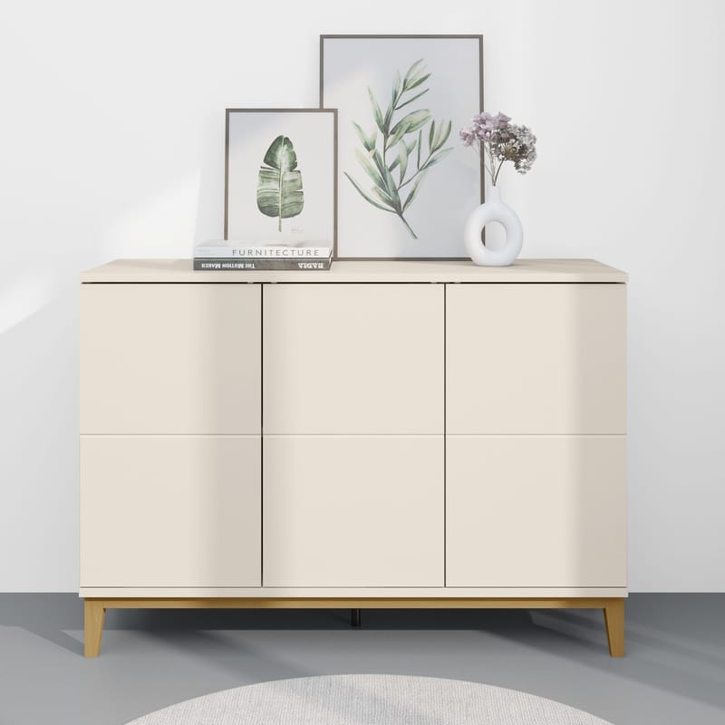 Pelle skjenk 120x85 cm - Kasjmir og eik - Oppbevaring - Oppbevaringsmøbler - Sideboard & skjenker