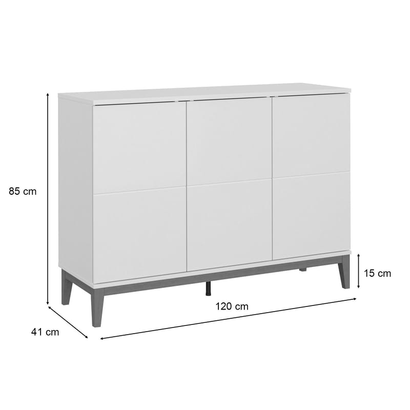 Pelle skjenk 120x85 cm - Kasjmir og eik - Oppbevaring - Oppbevaringsmøbler - Sideboard & skjenker