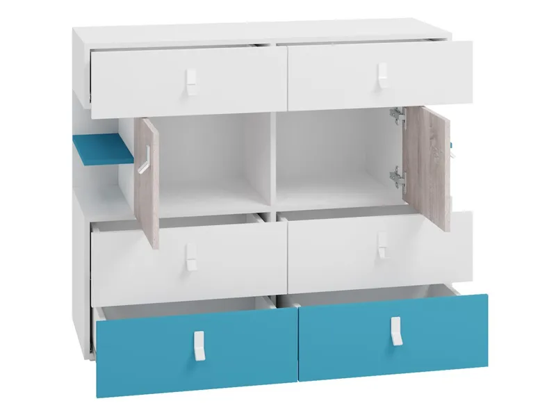 Planeta Skjenk 110 cm i Lyst Tre - Svart - Oppbevaring - Oppbevaringsmøbler - Sideboard & skjenker