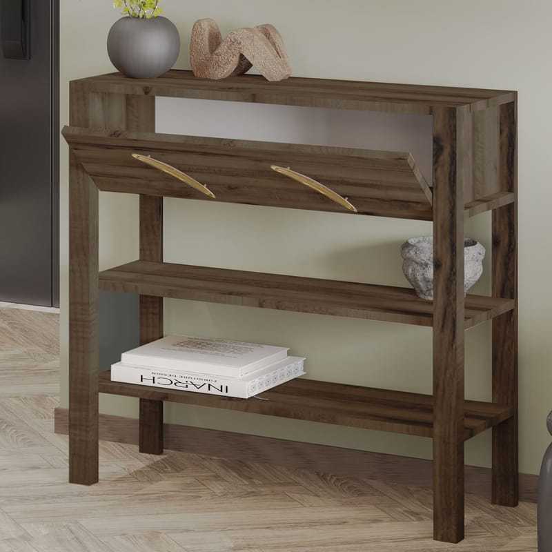 Relon Kommode 90x85x30 cm - Antikk valnøtt - Oppbevaring - Oppbevaringsmøbler - Sideboard & skjenker