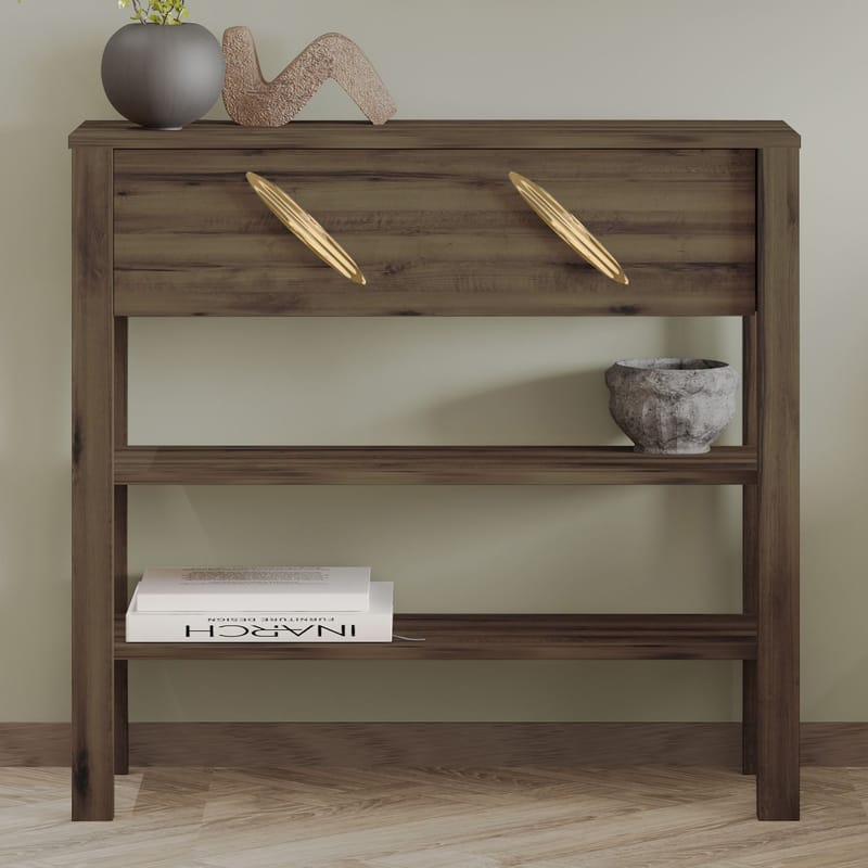 Relon Kommode 90x85x30 cm - Antikk valnøtt - Oppbevaring - Oppbevaringsmøbler - Sideboard & skjenker