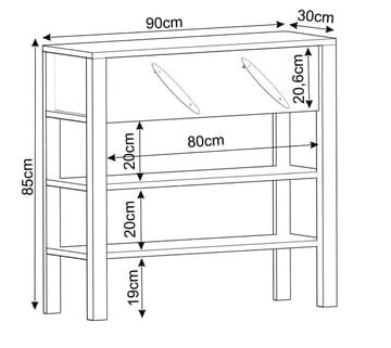 Relon Kommode 90x85x30 cm - Antikk valnøtt - Oppbevaring - Oppbevaringsmøbler - Sideboard & skjenker