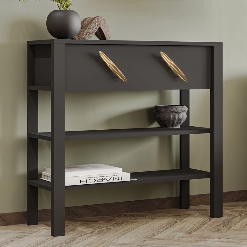 Relon Kommode 90x85x30 cm - Antrasitt - Oppbevaring - Oppbevaringsmøbler - Sideboard & skjenker