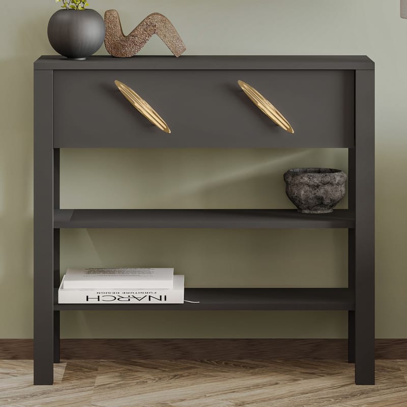 Relon Kommode 90x85x30 cm - Antrasitt - Oppbevaring - Oppbevaringsmøbler - Sideboard & skjenker