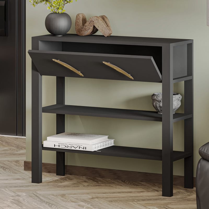 Relon Kommode 90x85x30 cm - Antrasitt - Oppbevaring - Oppbevaringsmøbler - Sideboard & skjenker