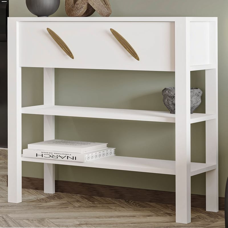 Relon Kommode 90x85x30 cm - Hvit - Oppbevaring - Oppbevaringsmøbler - Sideboard & skjenker