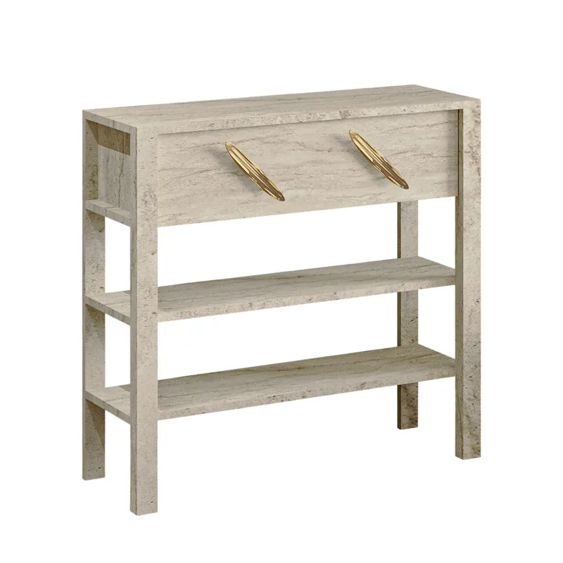 Relon Kommode 90x85x30 cm - Travertin - Oppbevaring - Oppbevaringsmøbler - Sideboard & skjenker