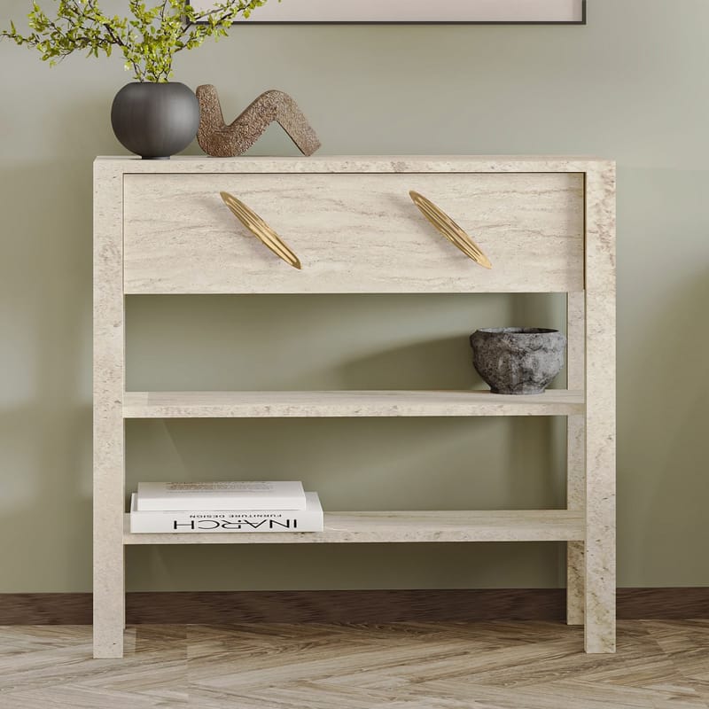 Relon Kommode 90x85x30 cm - Travertin - Oppbevaring - Oppbevaringsmøbler - Sideboard & skjenker