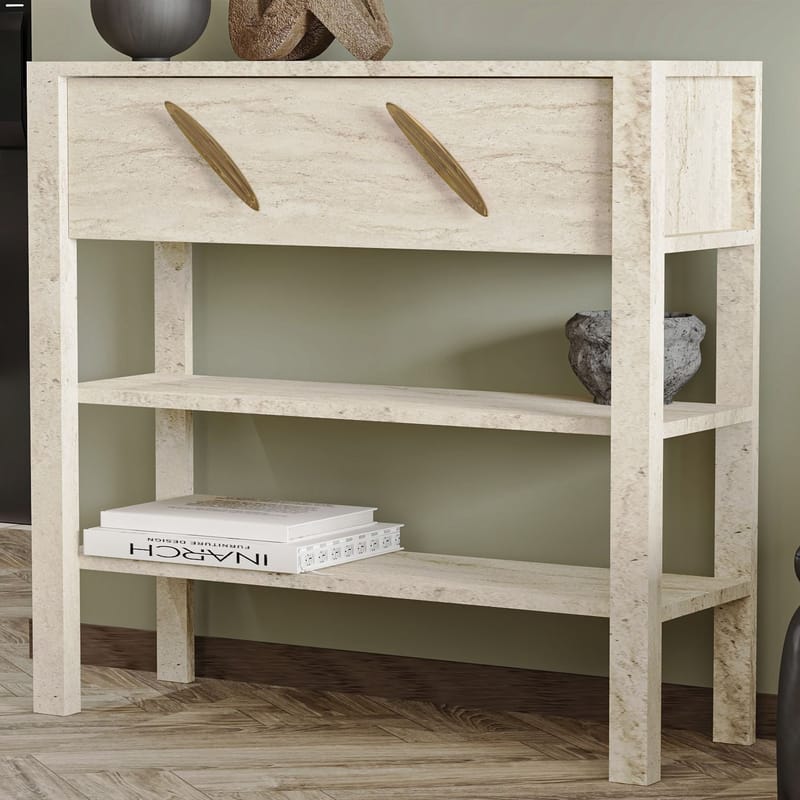 Relon Kommode 90x85x30 cm - Travertin - Oppbevaring - Oppbevaringsmøbler - Sideboard & skjenker