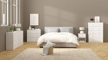 Renor Kommode med 5 skuffer Hvit 72x30x108 cm - Oppbevaring - Oppbevaringsmøbler - Kommode