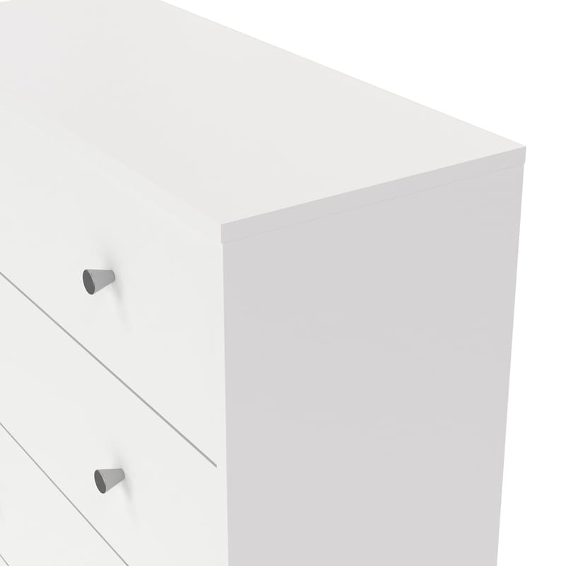Renor Kommode med 5 skuffer Hvit 72x30x108 cm - Oppbevaring - Oppbevaringsmøbler - Kommode