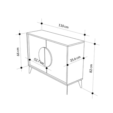 Rolina Konsollbord 110 cm - Lys mokka hvit - Oppbevaring - Oppbevaringsmøbler - Sideboard & skjenker
