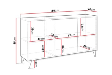 Royston Kommode 150 cm - Beige - Oppbevaring - Oppbevaringsmøbler - Kommode
