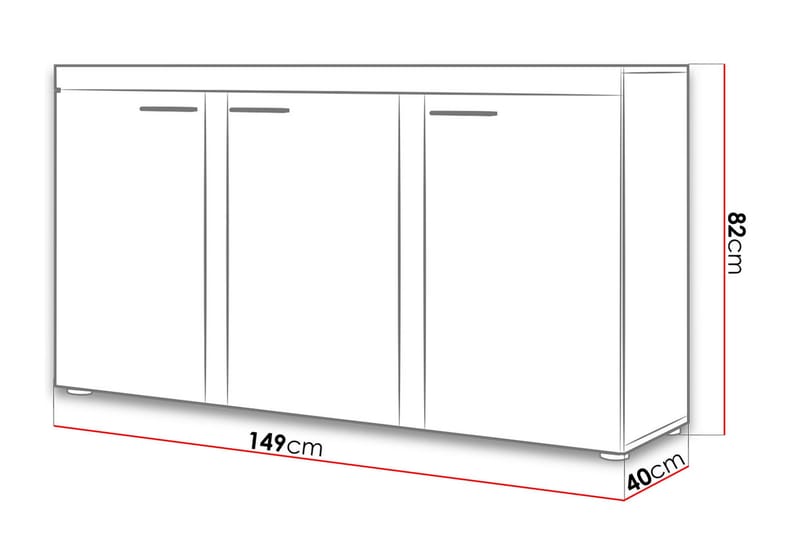 Rumba Skjenk 148,8x40,3x82 cm - Sideboard & skjenker