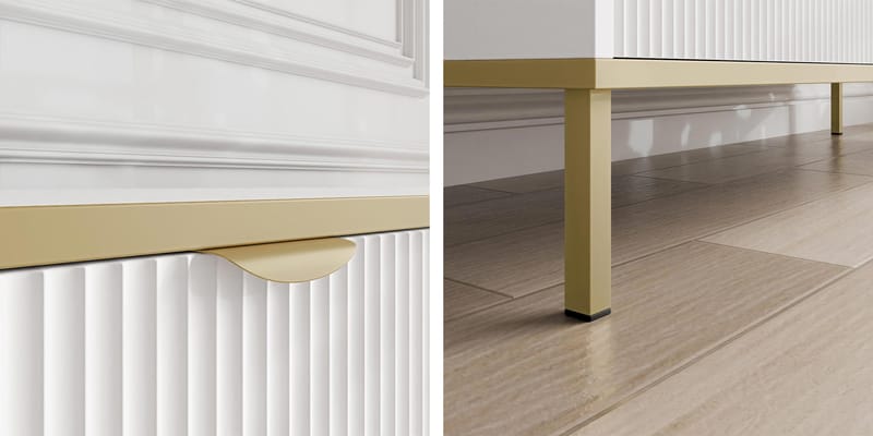 Salmor Skjenk 91x42 cm - Hvit - Oppbevaring - Oppbevaringsmøbler - Sideboard & skjenker