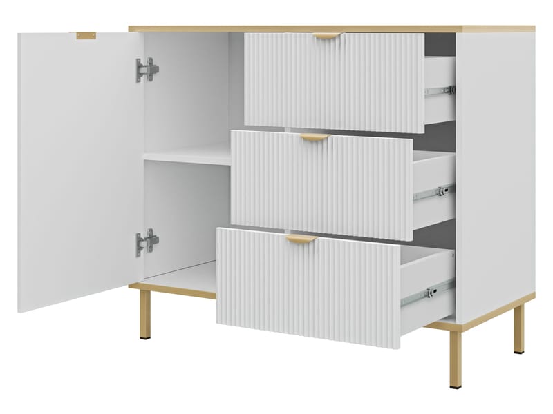 Salmor Skjenk 91x42 cm - Hvit - Oppbevaring - Oppbevaringsmøbler - Sideboard & skjenker