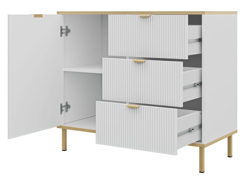 Salmor Skjenk 91x42 cm - Hvit - Oppbevaring - Oppbevaringsmøbler - Sideboard & skjenker