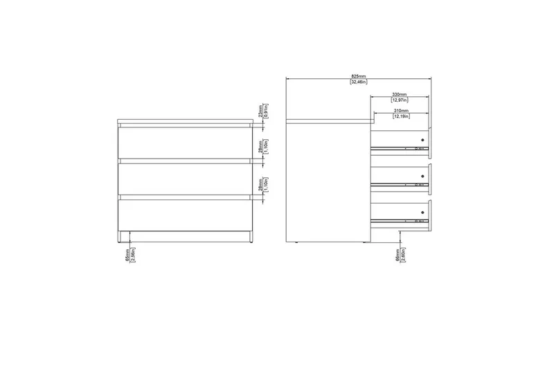 Salomns Kommode 77 cm - Svart - Oppbevaring - Oppbevaringsmøbler - Kommode - Entrekommode