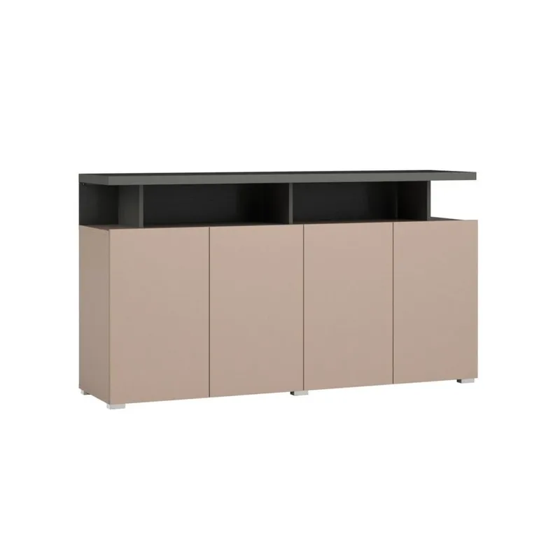 Serio Skjenk med 4 Dører 153 cm i Tre, Taupe