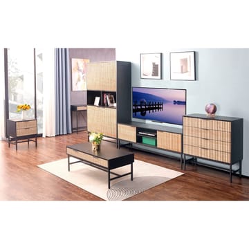 Side Board HOME4YOU - svart / lyst tre - Oppbevaring - Oppbevaringsmøbler - Sideboard & skjenker