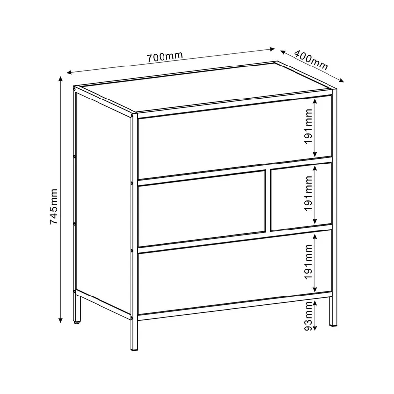 Sideboard HOME4YOU - Oppbevaring - Oppbevaringsmøbler - Sideboard & skjenker
