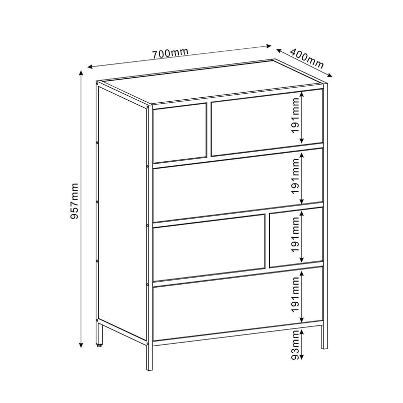 Sideboard HOME4YOU - Oppbevaring - Oppbevaringsmøbler - Sideboard & skjenker