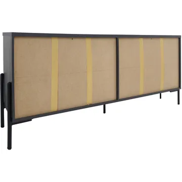 Sideboard Loft24 Grått fiskbensmönster/grå ek - Grå eik i fiskebeinsmønster / grå eik - Oppbevaring - Oppbevaringsmøbler - Sideboard & skjenker