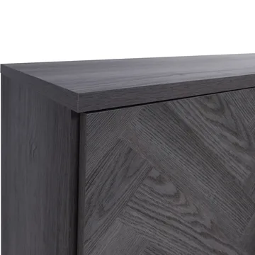 Sideboard Loft24 Grått fiskbensmönster/grå ek - Grå eik i fiskebeinsmønster / grå eik - Oppbevaring - Oppbevaringsmøbler - Sideboard & skjenker