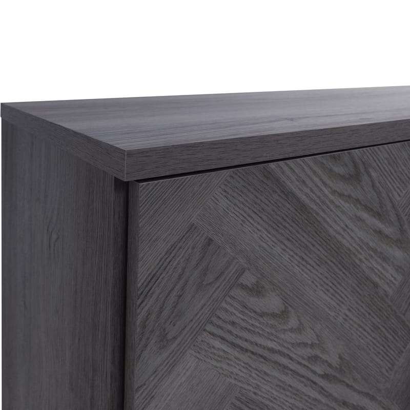Sideboard Loft24 Grått fiskbensmönster/grå ek - Grå eik i fiskebeinsmønster / grå eik - Oppbevaring - Oppbevaringsmøbler - Sideboard & skjenker