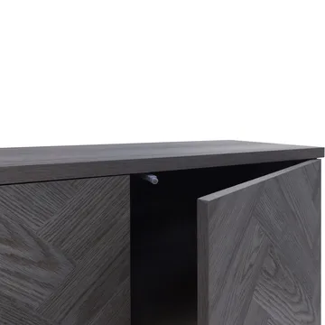 Sideboard Loft24 Grått fiskbensmönster/grå ek - Grå eik i fiskebeinsmønster / grå eik - Oppbevaring - Oppbevaringsmøbler - Sideboard & skjenker