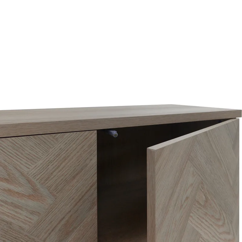 Sideboard Loft24 Naturfärgat fiskbensmönster/naturek - Naturfarget eik i fiskebeinsmønster / naturfarget eik - Oppbevaring - Oppbevaringsmøbler - Sideboard & skjenker
