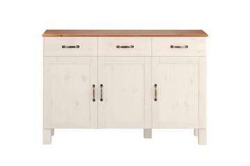 Sideboard og skjenk Loft24 Skjenk Alby 125x38x85 cm, hvit/honning Vit,Natur - Oppbevaring - Oppbevaringsmøbler - Sideboard & skjenker