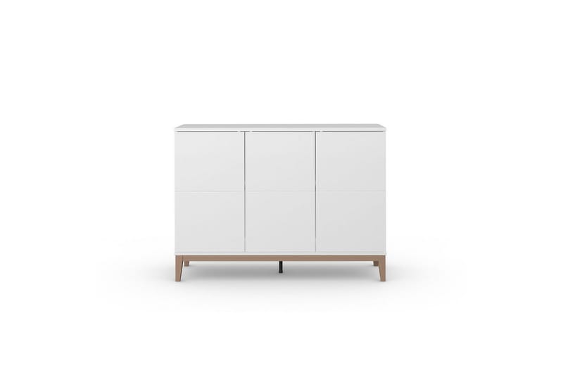 Sideboard og skjenk Loft24 Skjenk Pelle 120x41x85 cm, hvit/Wotan eik Vit - Oppbevaring - Oppbevaringsmøbler - Sideboard & skjenker