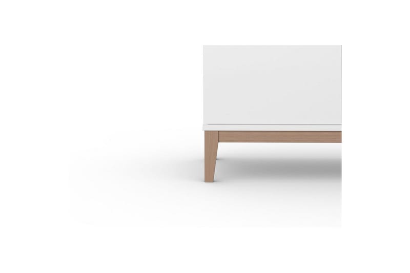 Sideboard og skjenk Loft24 Skjenk Pelle 120x41x85 cm, hvit/Wotan eik Vit - Oppbevaring - Oppbevaringsmøbler - Sideboard & skjenker