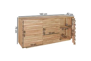 Aggrey Skjenk i Tre - Brun - Oppbevaring - Oppbevaringsmøbler - Sideboard & skjenker