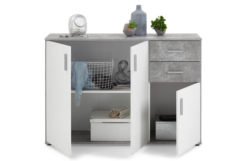 Albi Skjenk 121 cm - Grå/Hvit - Oppbevaring - Oppbevaringsmøbler - Sideboard & skjenker