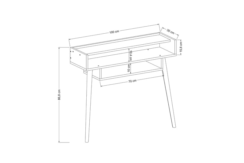 Andifli Sideboard 100x86,6 cm - Antrasitt - Sideboard & skjenker