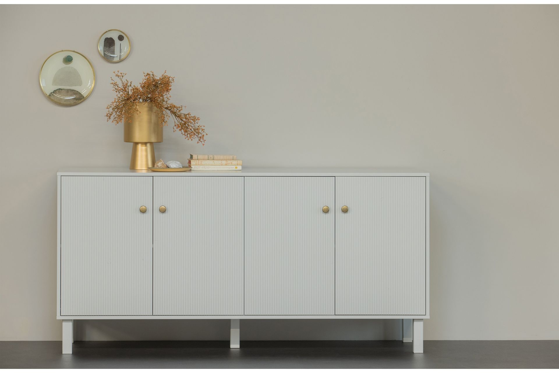 Antonie Skjenk 46x160 cm - Grå - Oppbevaring - Oppbevaringsmøbler - Sideboard & skjenker