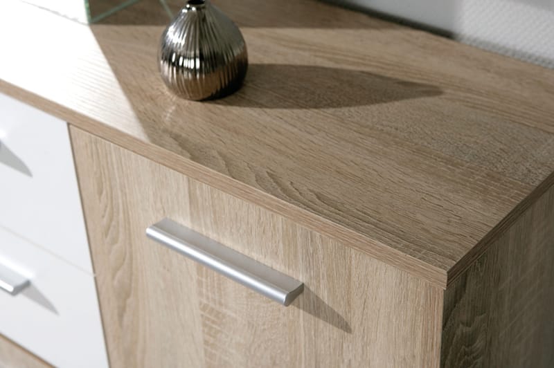 Aragon Skjenk 115 cm - Hvit/Lys Eik - Oppbevaring - Oppbevaringsmøbler - Sideboard & skjenker