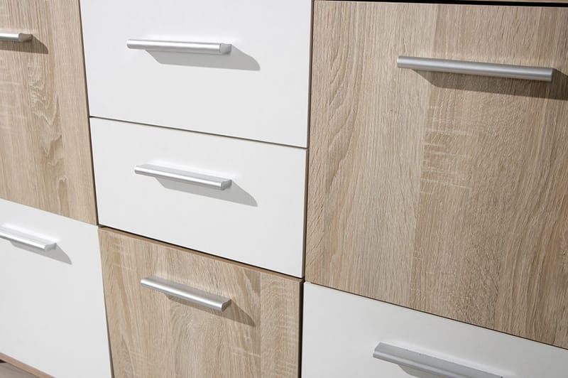 Aragon Skjenk 115 cm - Hvit/Lys Eik - Oppbevaring - Oppbevaringsmøbler - Sideboard & skjenker