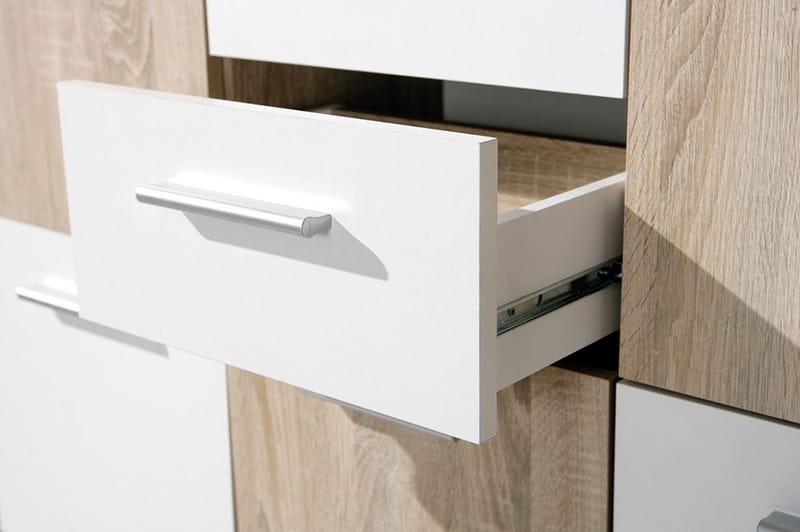 Aragon Skjenk 115 cm - Hvit/Lys Eik - Oppbevaring - Oppbevaringsmøbler - Sideboard & skjenker