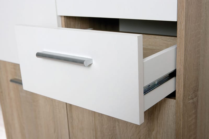 Aragon Skjenk 77 cm - Hvit/Lys Eik - Oppbevaring - Oppbevaringsmøbler - Sideboard & skjenker