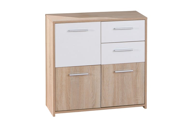 Aragon Skjenk 77 cm - Hvit/Lys Eik - Sideboard & skjenker