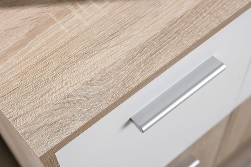 Aragon Skjenk 77 cm - Hvit/Lys Eik - Oppbevaring - Oppbevaringsmøbler - Sideboard & skjenker