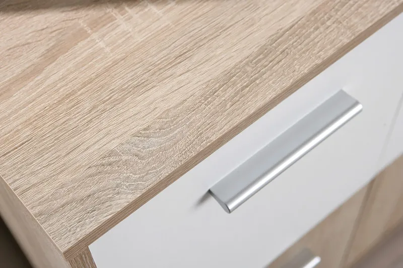 Aragon Skjenk 77 cm - Hvit/Lys Eik - Oppbevaring - Oppbevaringsmøbler - Sideboard & skjenker