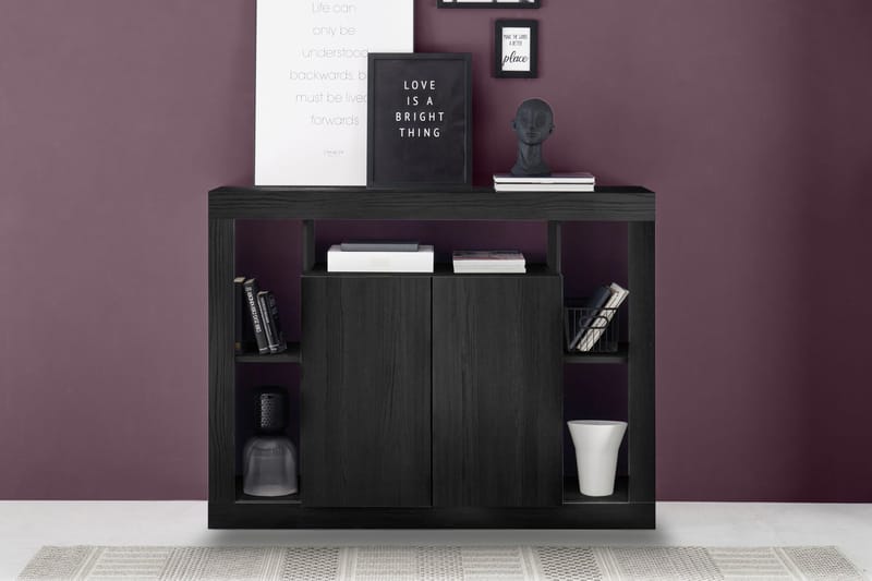 Asfordby Sideboard 42x134x102 cm - Svart - Oppbevaring - Oppbevaringsmøbler - Sideboard & skjenker
