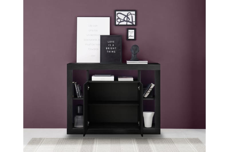 Asfordby Sideboard 42x134x102 cm - Svart - Oppbevaring - Oppbevaringsmøbler - Sideboard & skjenker