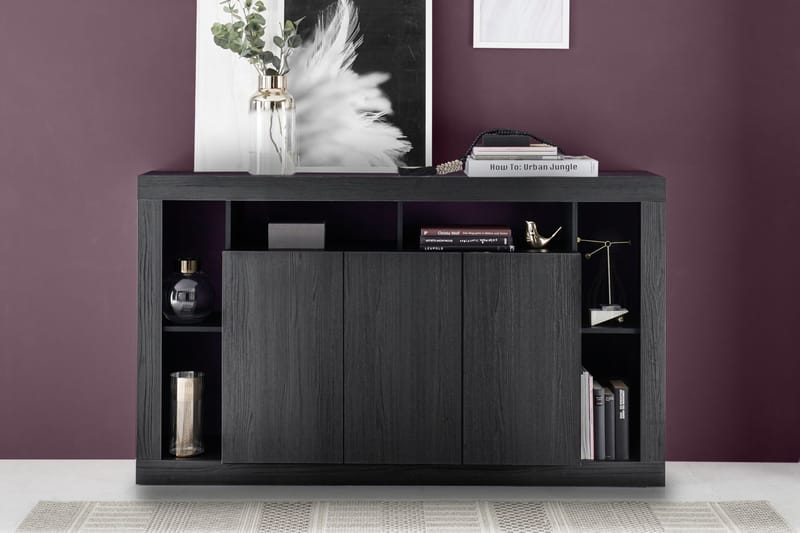 Asfordby Sideboard 42x172x102 cm - Svart - Oppbevaring - Oppbevaringsmøbler - Sideboard & skjenker